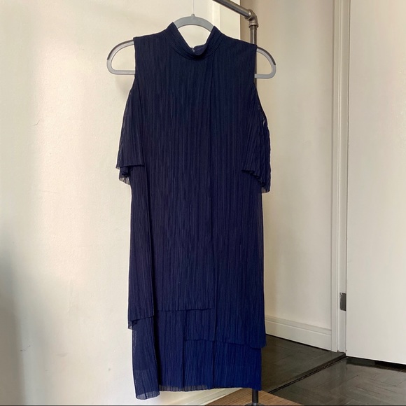 Cold Shoulder Mock Neck Mini - Picture 2 of 4